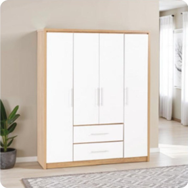 SEVILLE 4 DOOR 2 DRAWER WARDROBE