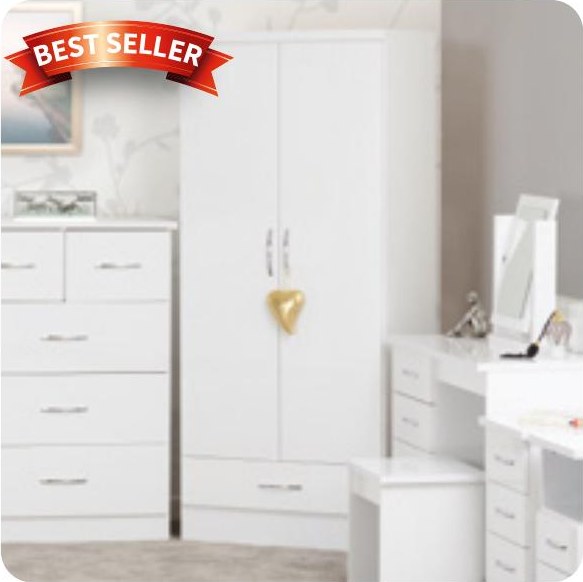 NEVADA 2 DOOR 1 DRAWER WARDROBE