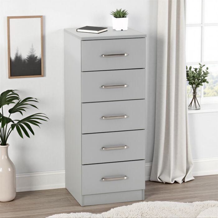DAKOTA 5 DRAWER NARROW CHEST