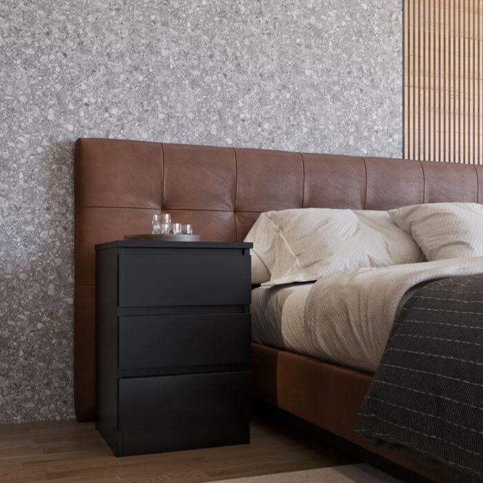 MALVERN 3 DRAWER BEDSIDE