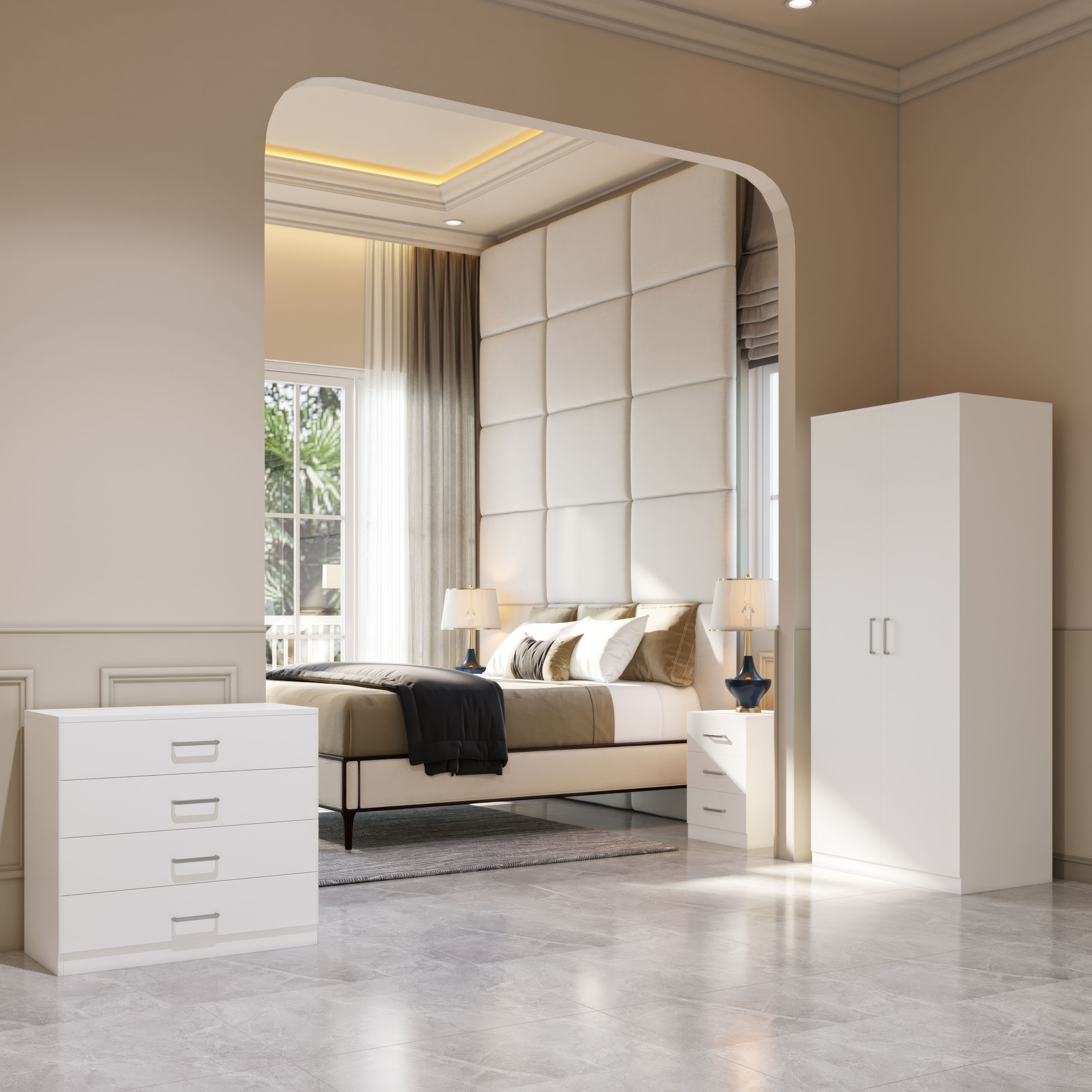 DAKOTA 2 DOOR WARDROBE BEDROOM SET