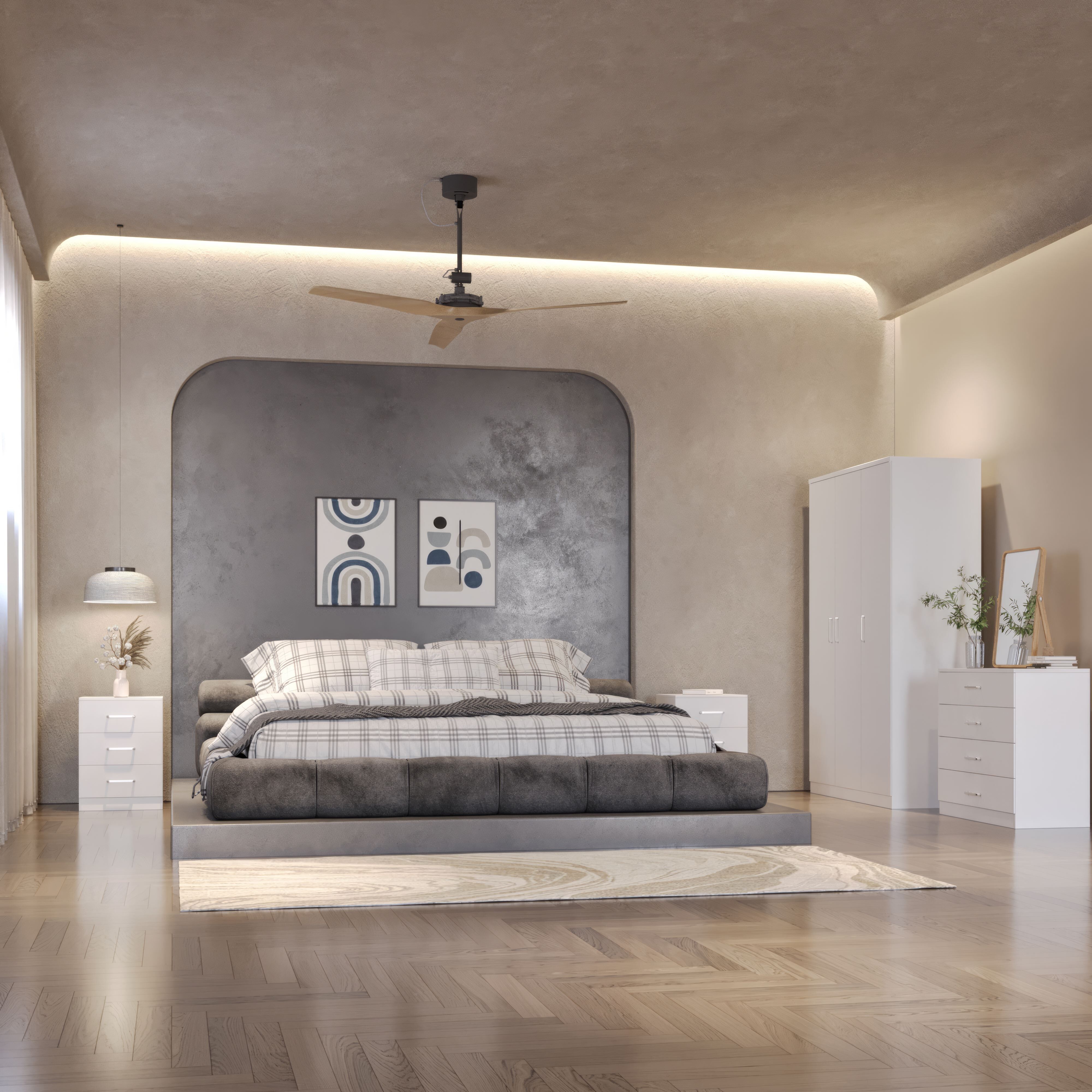 DAKOTA 3 DOOR WARDROBE BEDROOM SET