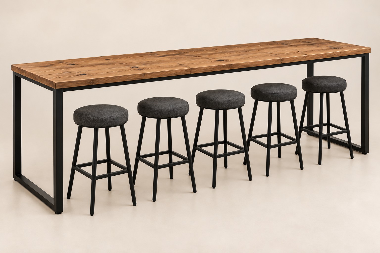 Scaffold Bar Table - 5 Stool